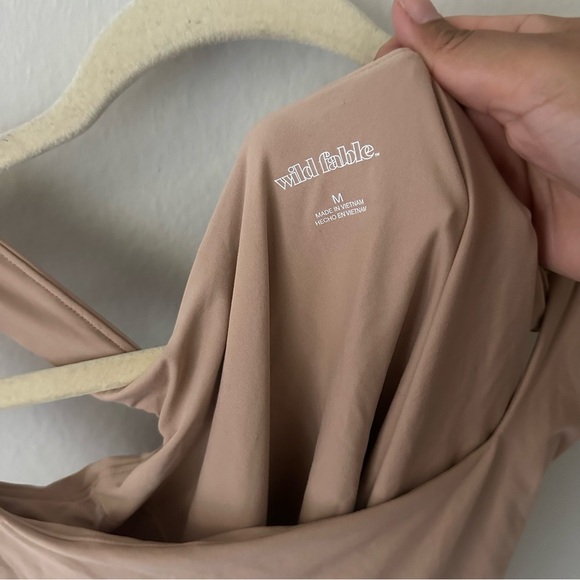 Wild Fable Contour Thong Bodysuit in Beige Size medium nwt - Picture 5 of 7